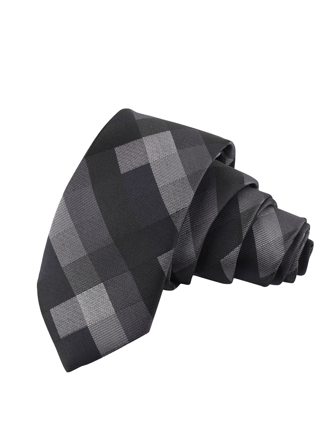 

Alvaro Castagnino Men Black Checked Skinny Tie