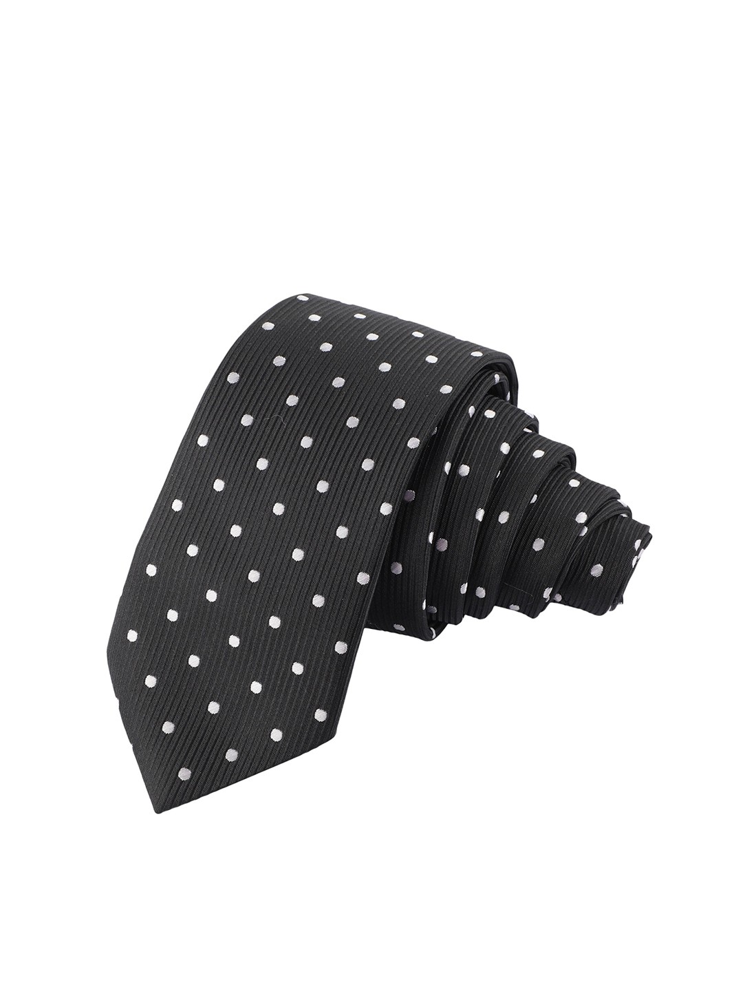 

Alvaro Castagnino Men Black & White Printed Skinny Tie