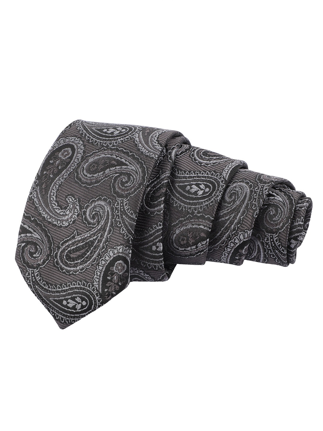 

Alvaro Castagnino Men Grey & White Printed Skinny Tie