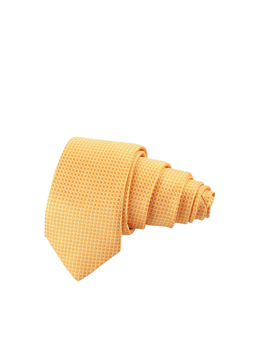 

Alvaro Castagnino Men Gold-Toned Woven Design Skinny Tie