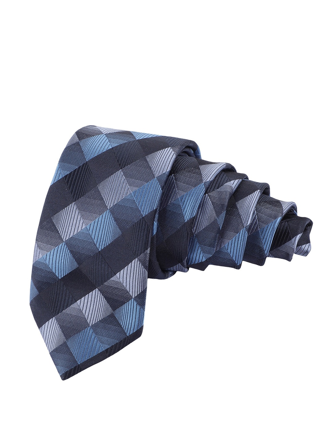 

Alvaro Castagnino Men Blue Checked Skinny Tie