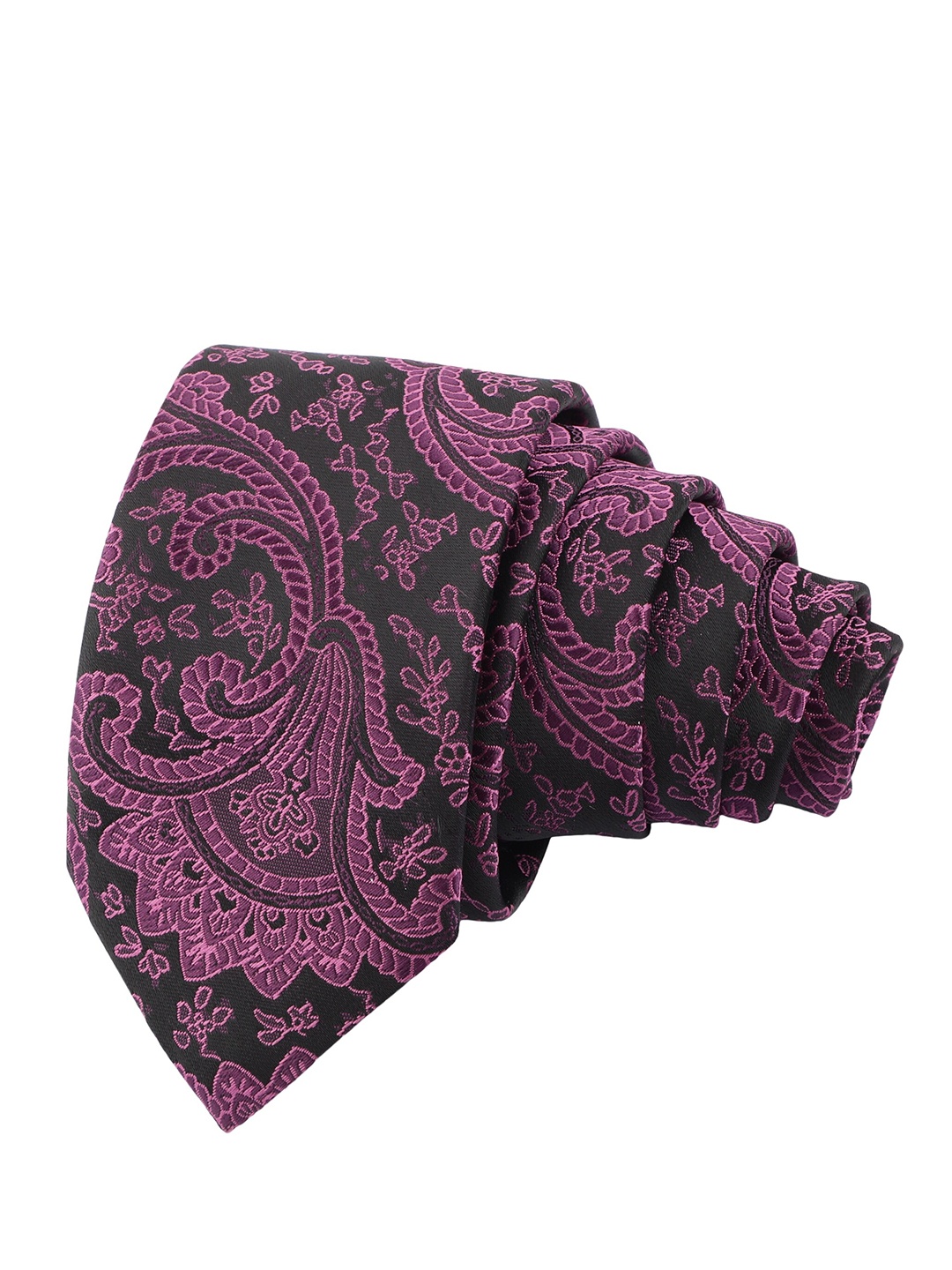 

Alvaro Castagnino Men Pink & Black Printed Skinny Tie