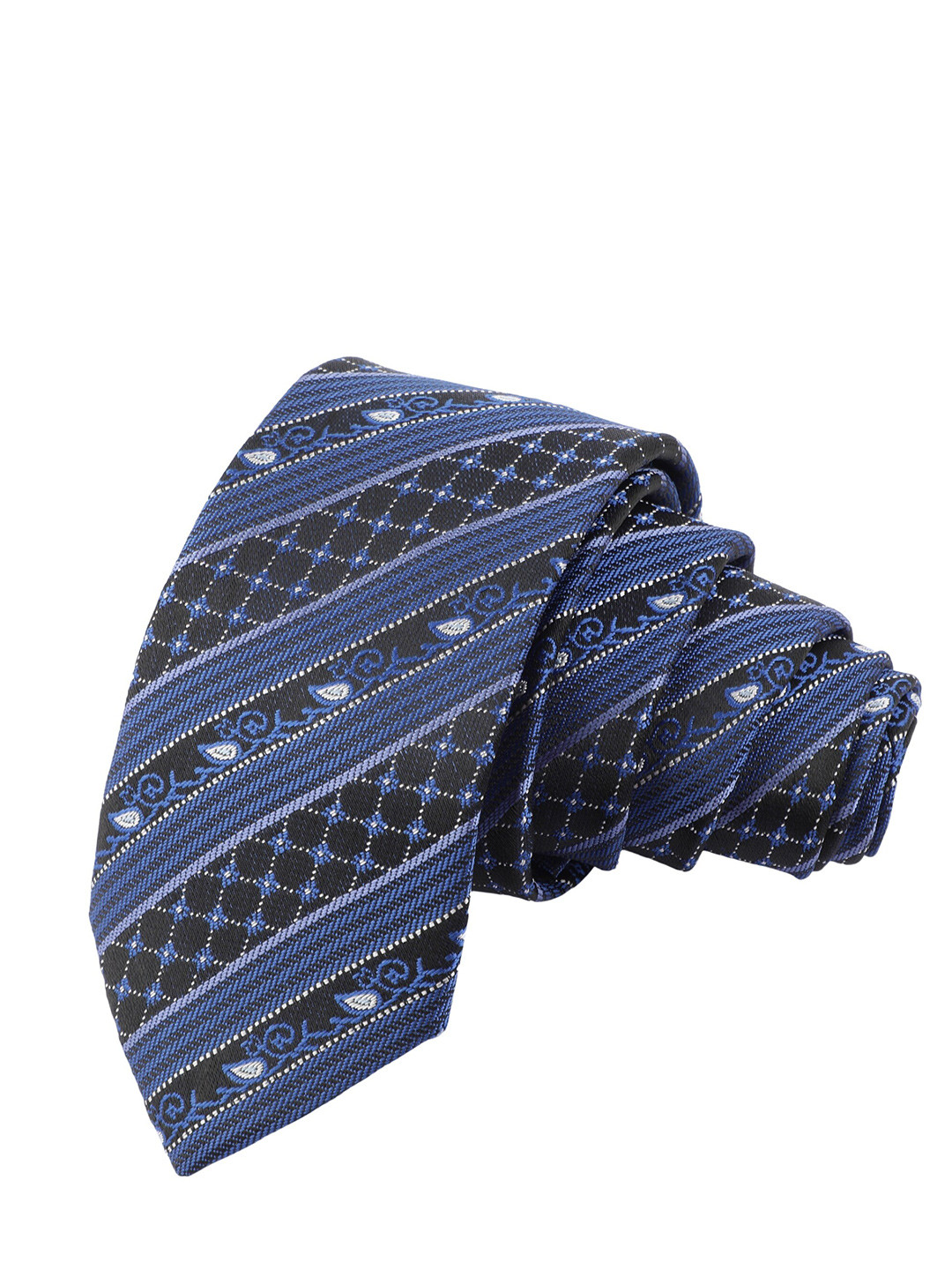 

Alvaro Castagnino Men Blue & Black Woven Design Skinny Tie
