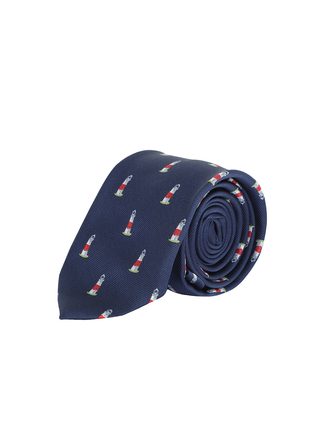 

Alvaro Castagnino Men Blue & White Printed Skinny Tie