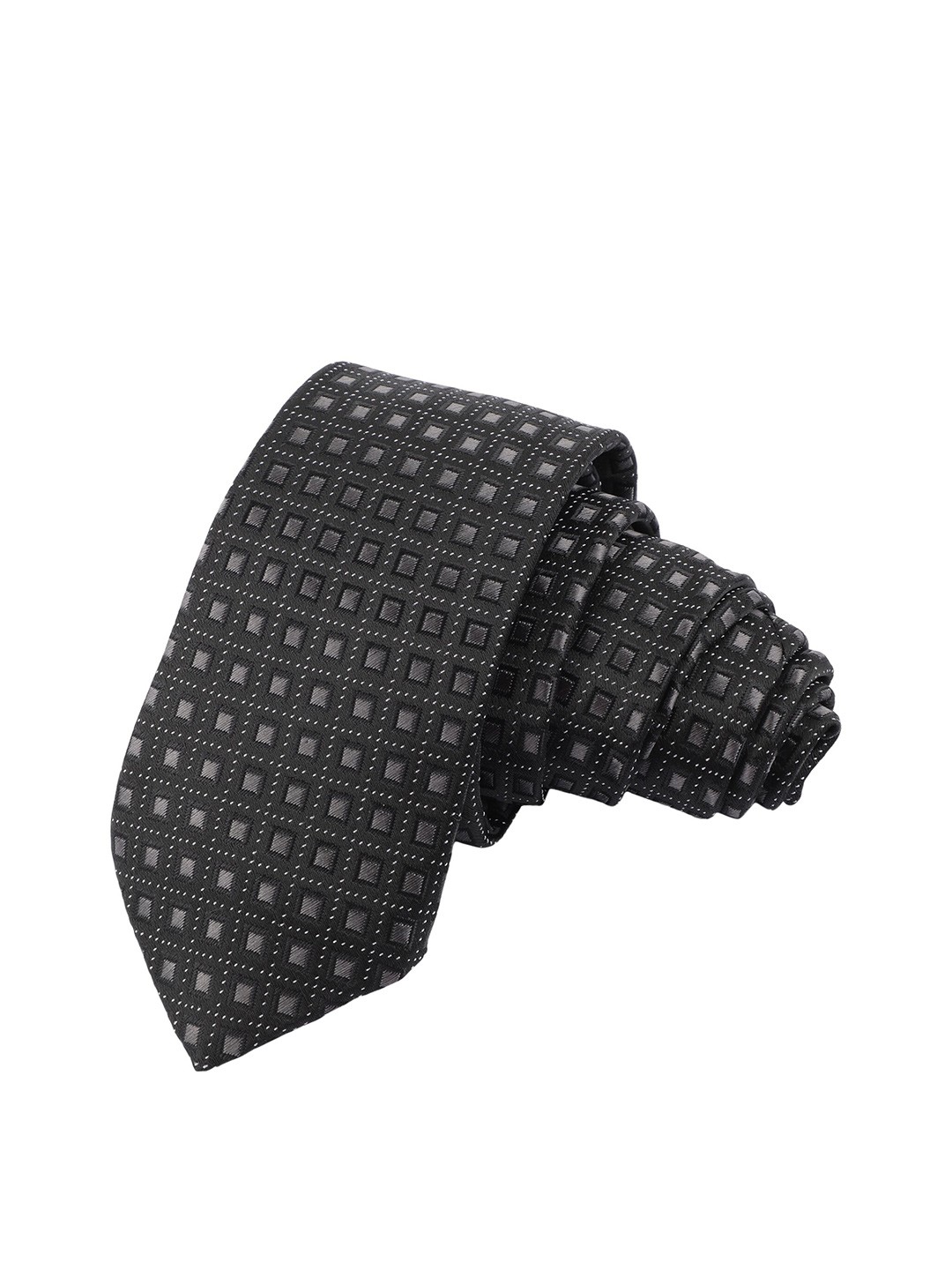 

Alvaro Castagnino Men Grey Woven Design Skinny Tie