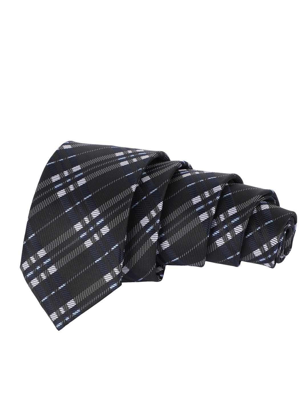 

Alvaro Castagnino Men Black & White Checked Skinny Tie