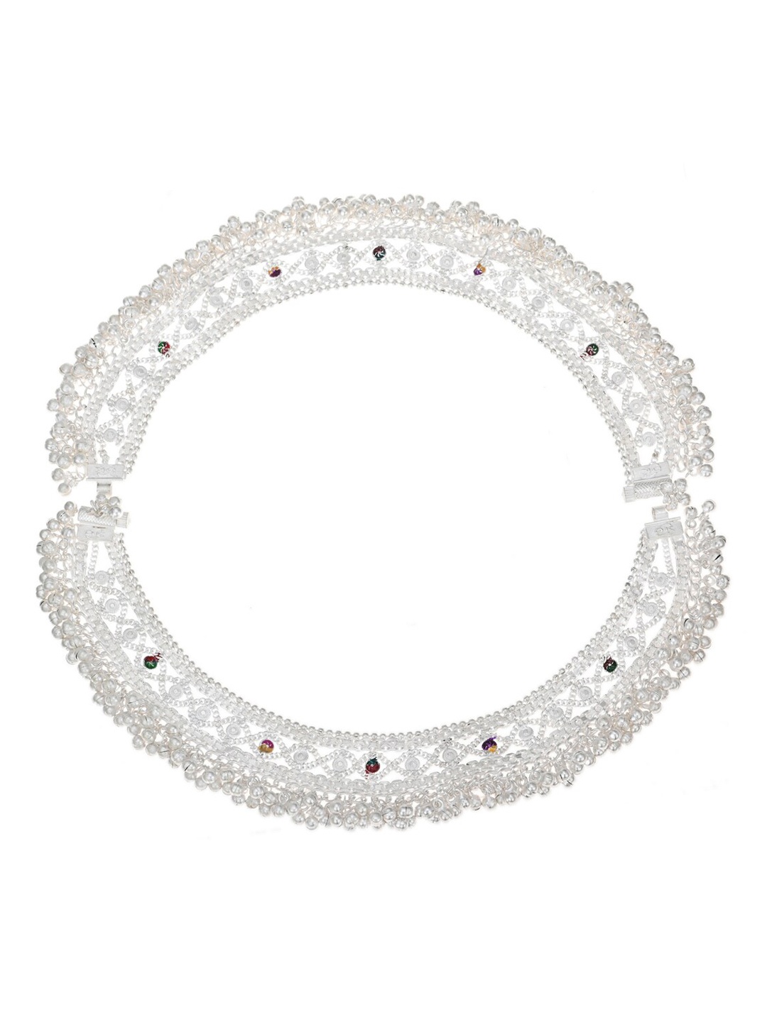 

AanyaCentric Set Of 2 Silver-Plated Anklets