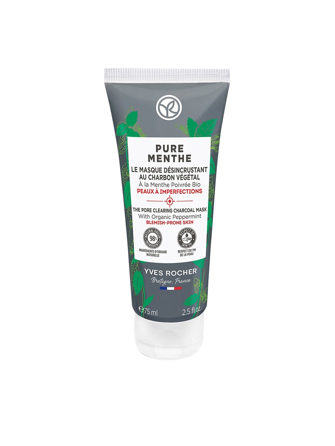 

YVES ROCHER Pure Menthe The Pore Clearing Charcoal Mask with Peppermint - 75 ml