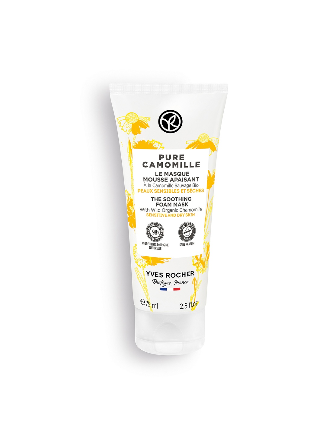 

YVES ROCHER Pure Camomille The Soothing Foam Mask with Wild Chamomille - 75 ml, White