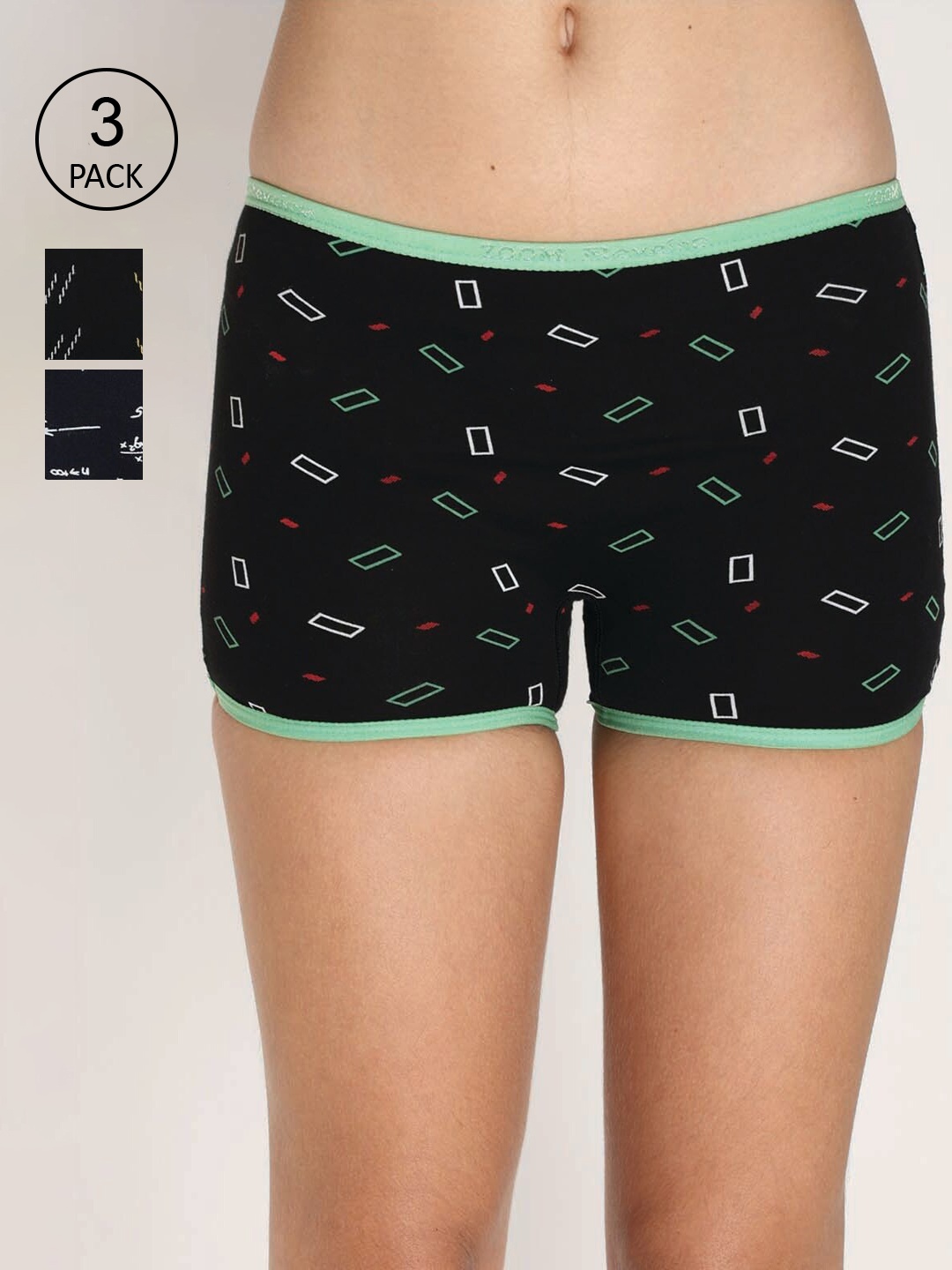 

Reveira Women Pack Of 3 Assorted Boy Shorts