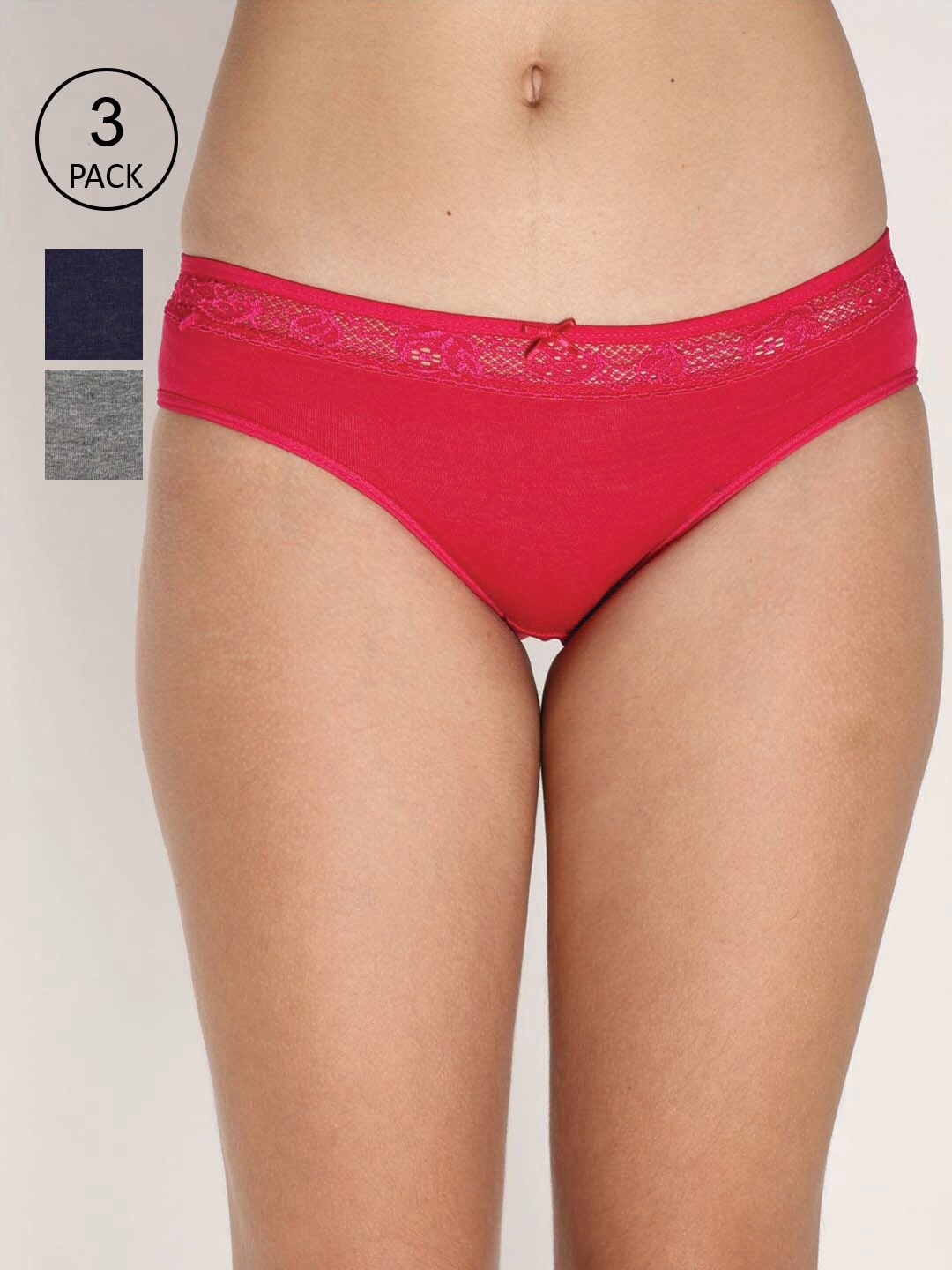 

Reveira Women Pack Of 3 Assorted Hipster Briefs, Blue