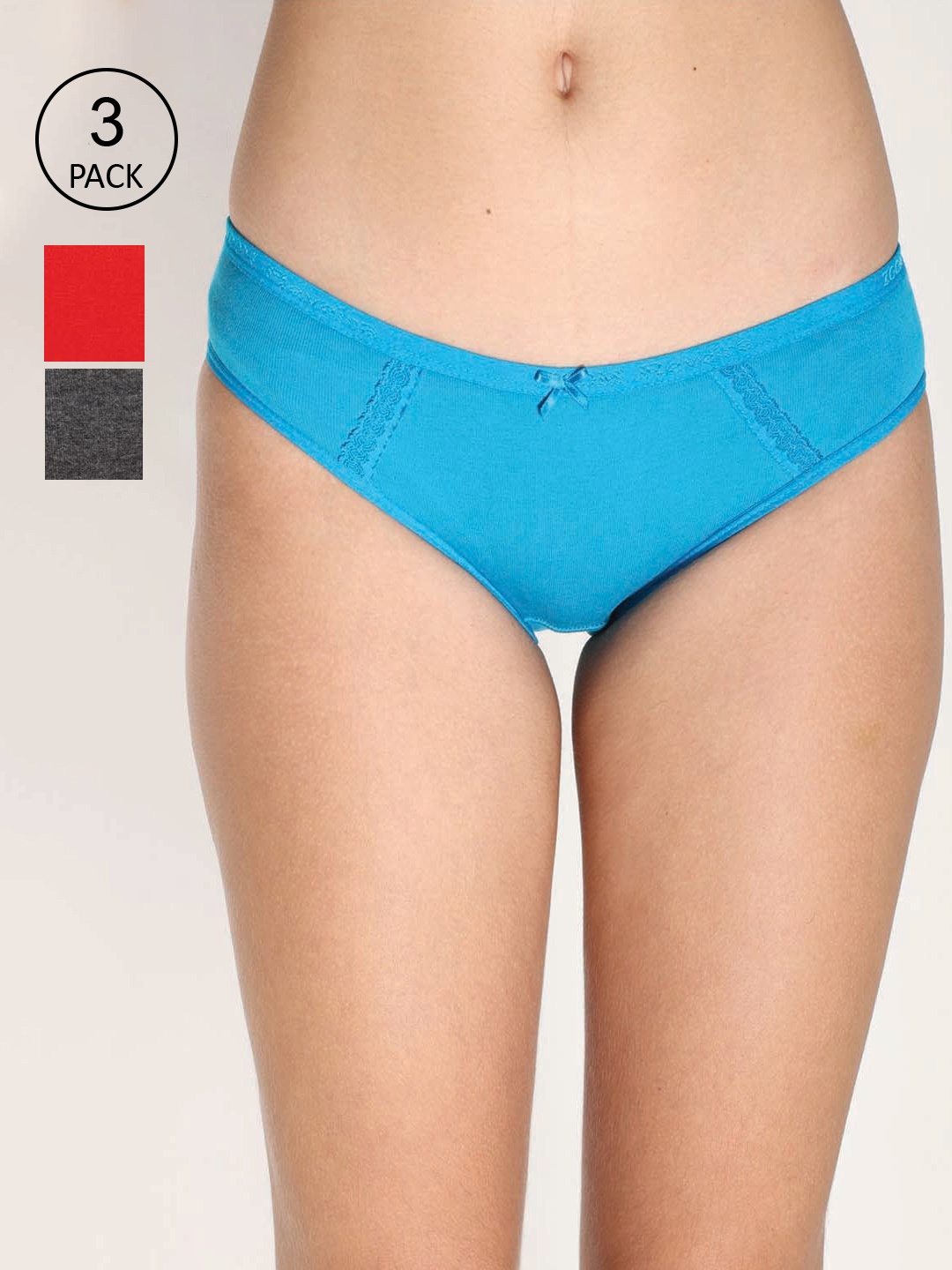 

Reveira Women Pack Of 3 Assorted Basic Briefs
