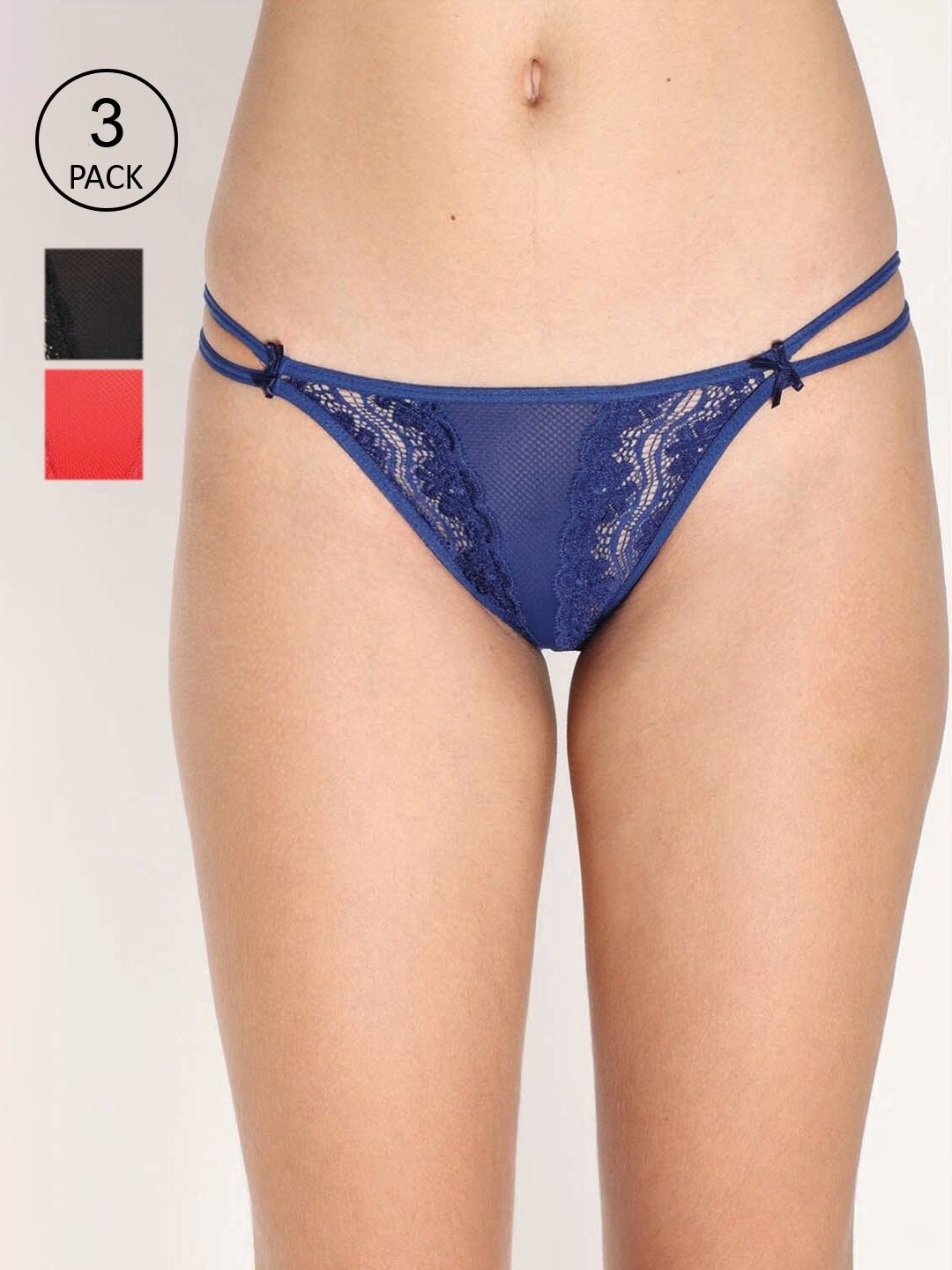 

Reveira Pack Of 3 Women Assorted Bikini Briefs