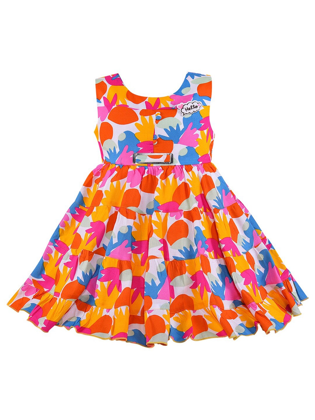 

Wish Karo Baby Girls Orange Frock Dress