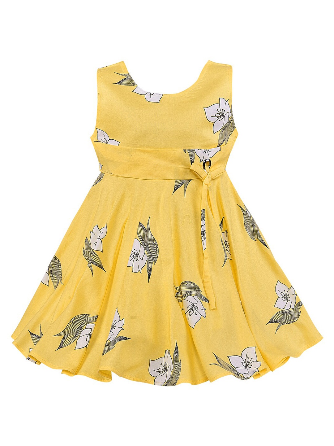 

Wish Karo Yellow & White Floral Dress