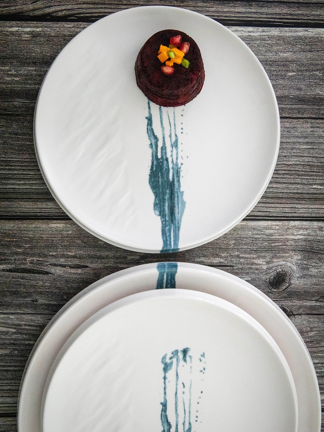 

Stehlen Set Of 2 White Melamine Snack Platter