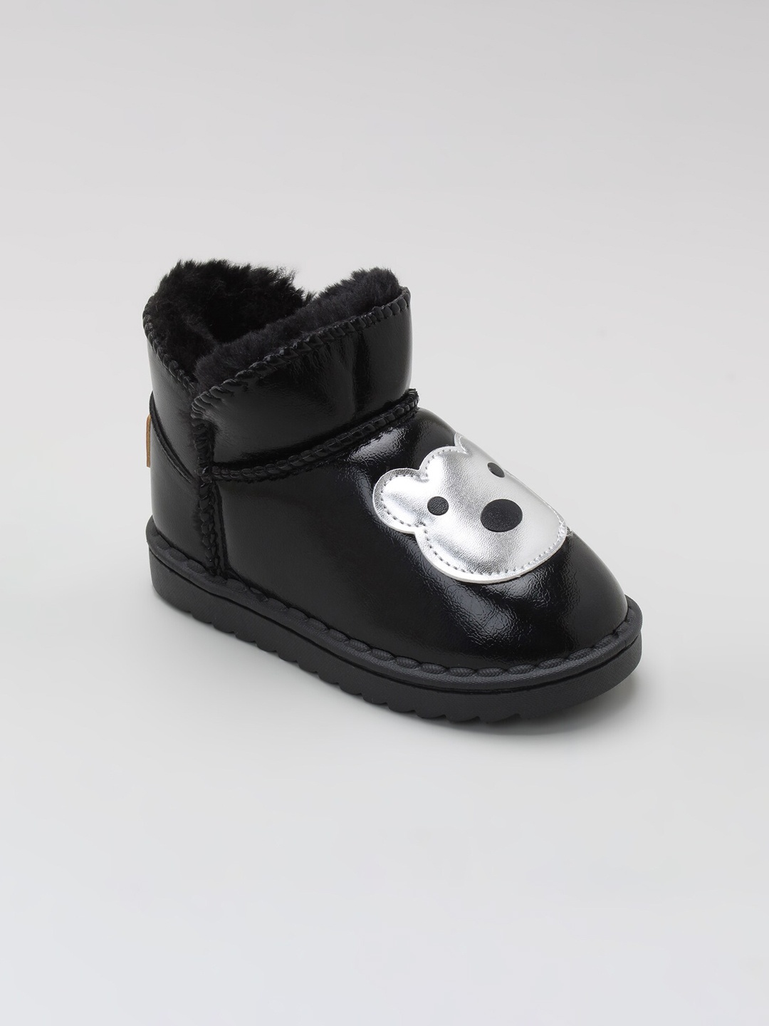 

Hopscotch Kids Black Applique Animal Snow Boot