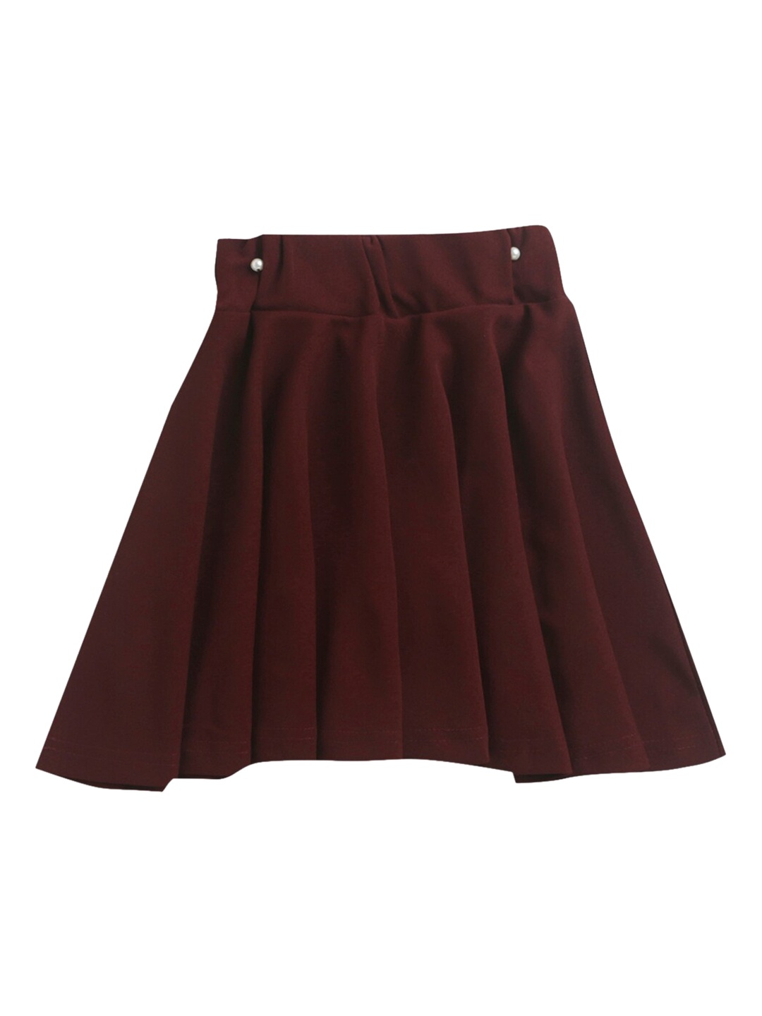 

Hopscotch Girls Maroon Solid Flared Skirts