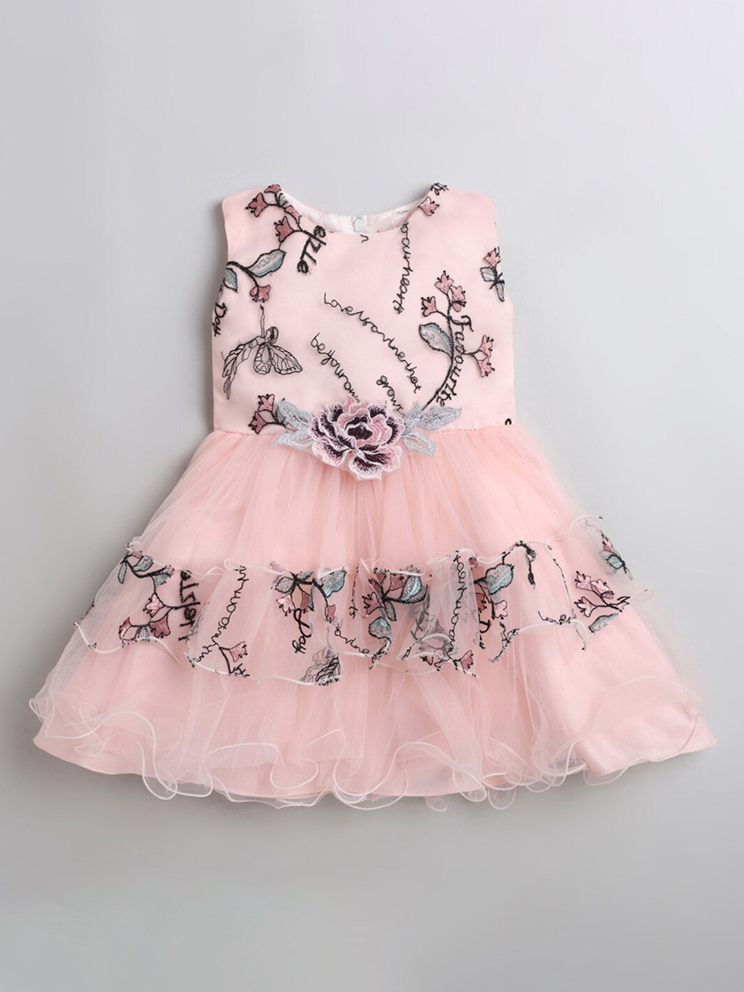 

Hopscotch Girls Floral Print Sleeveless Party Dress, Pink