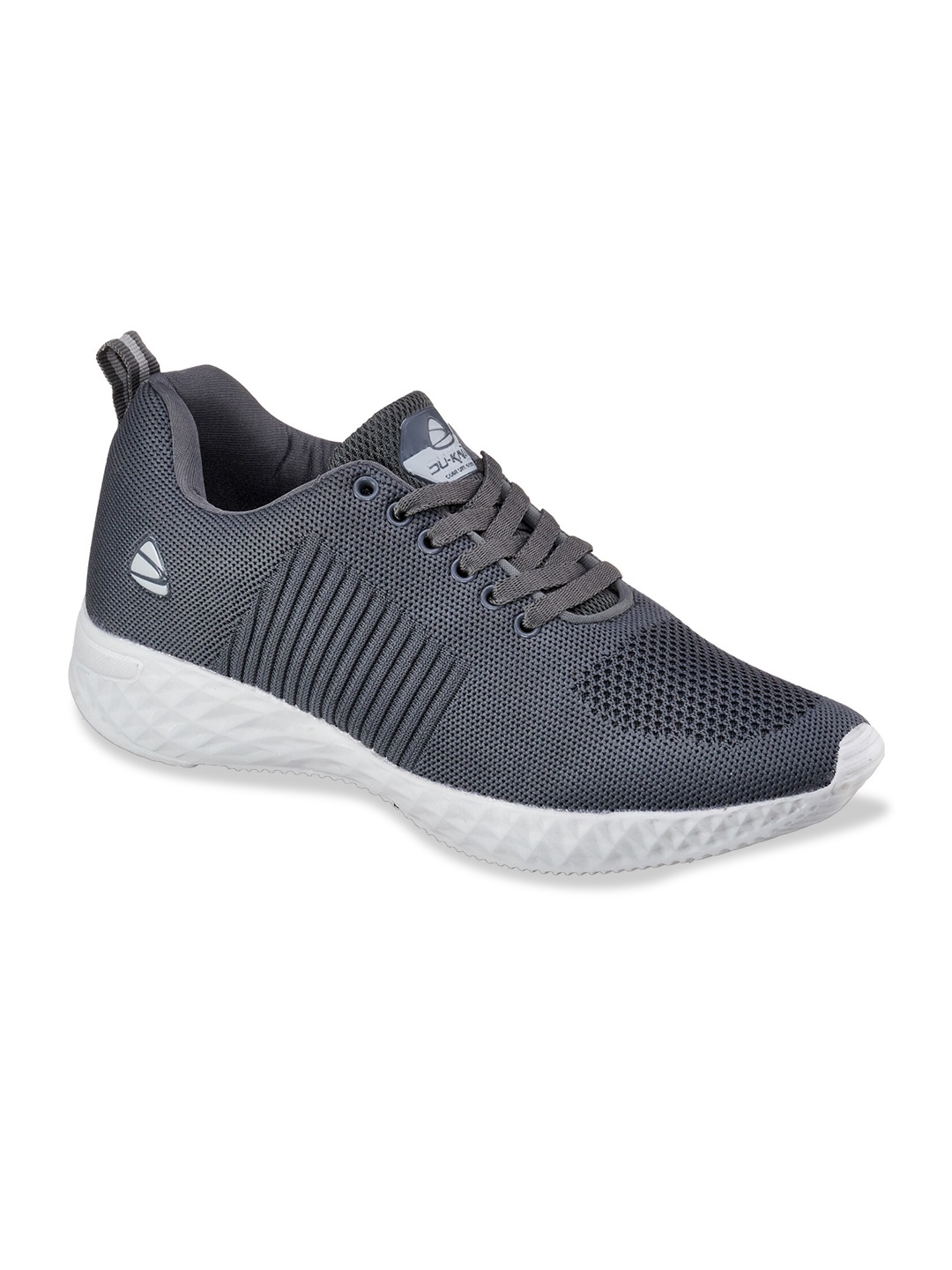 

Duke Men Grey Textile Running Sports Shoes