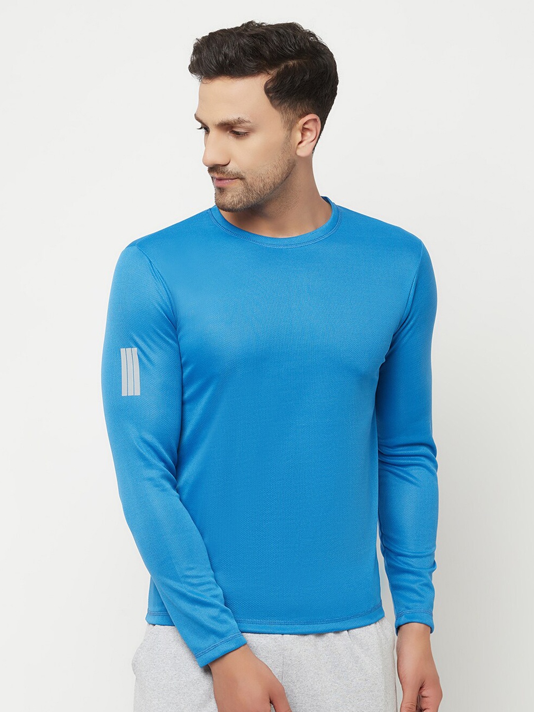 

ELEGANCE Men Blue Round Neck T-shirt