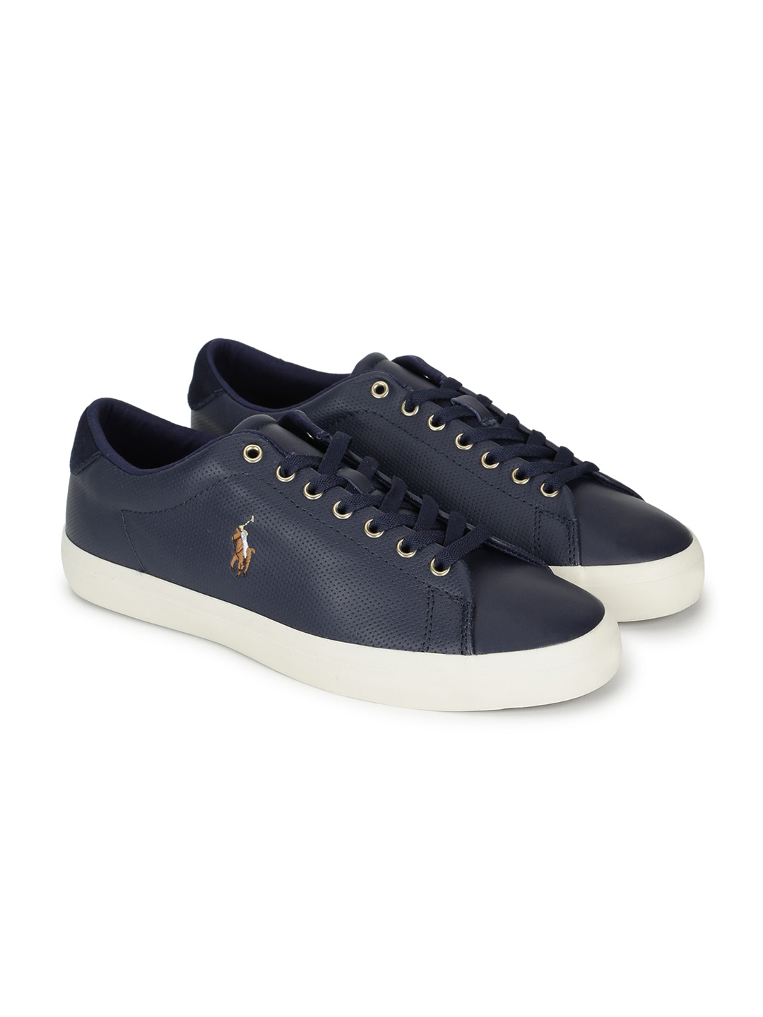 

Polo Ralph Lauren Men Navy Blue Textured Sneakers