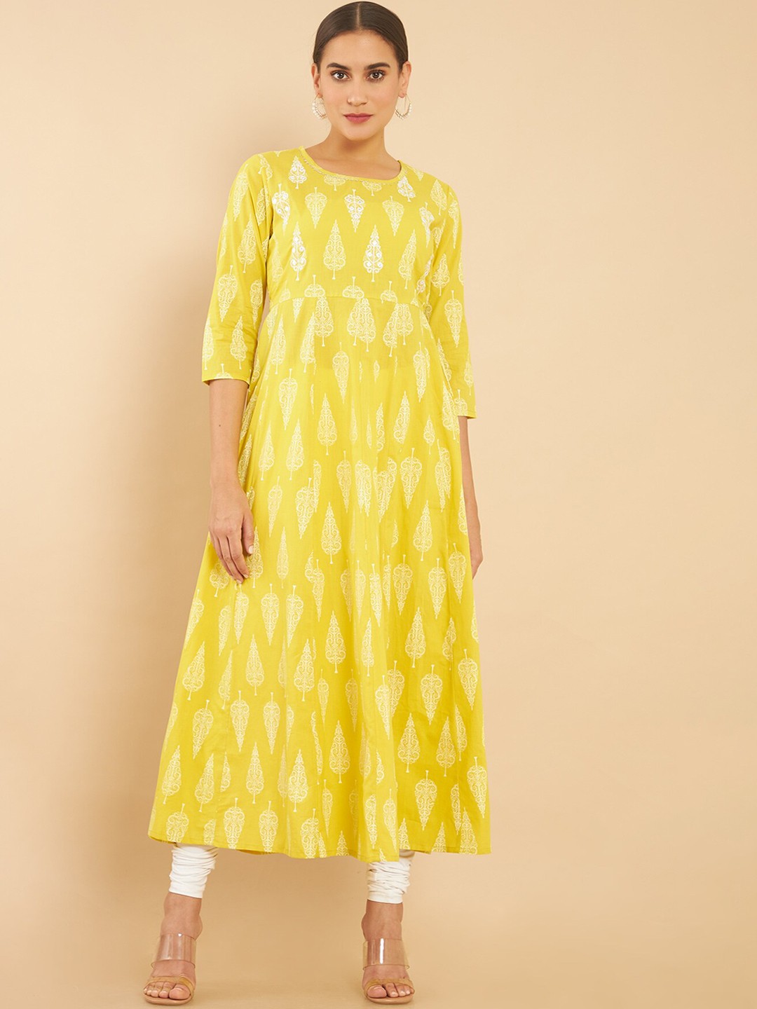 

Soch Women Yellow Dyed Anarkali Kurta