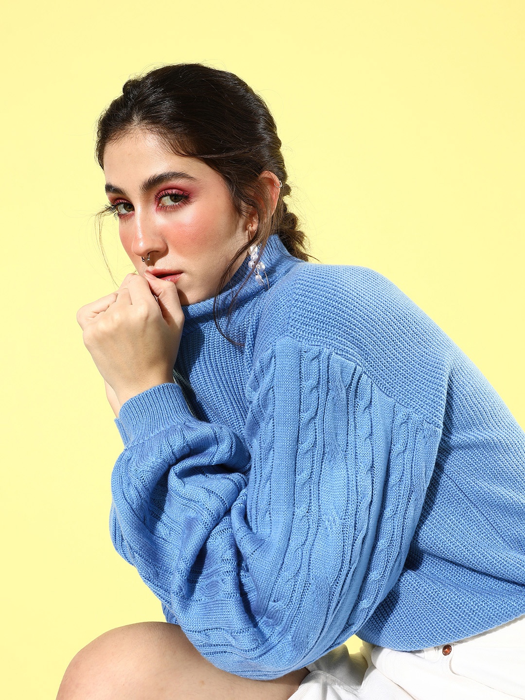 

Mast & Harbour Women Blue Pullover