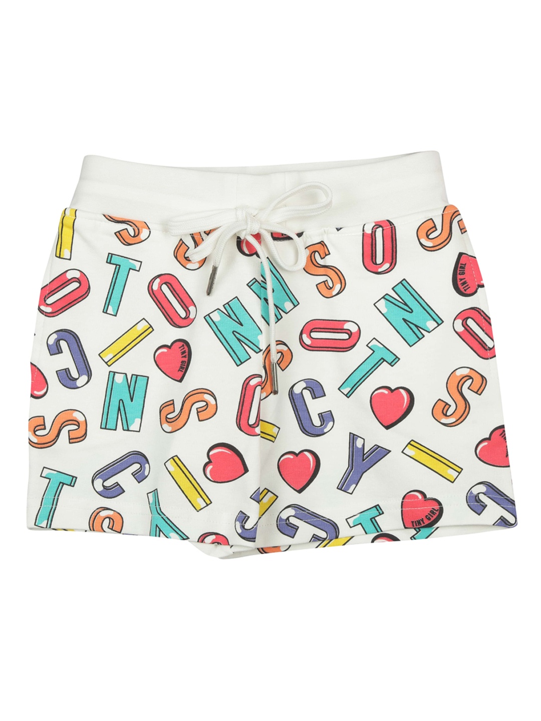 

Tiny Girl Girls Off White Typography Printed Shorts