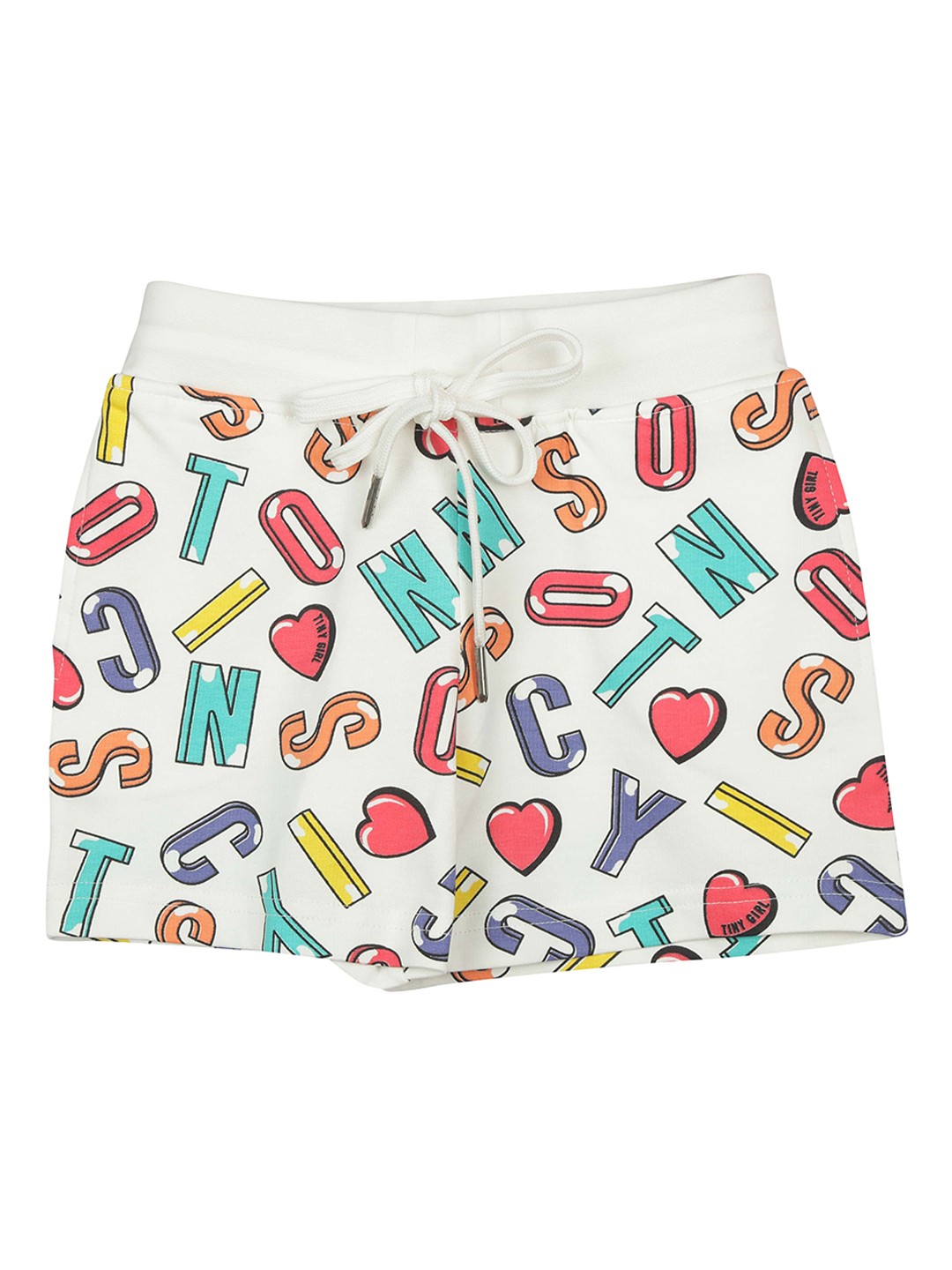 

Tiny Girl Girls Off White Conversational Printed Shorts