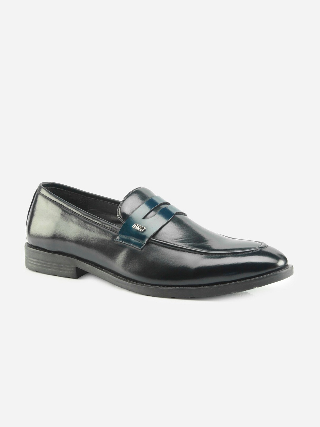 

ID Men Black Leather Slip-On Sneakers