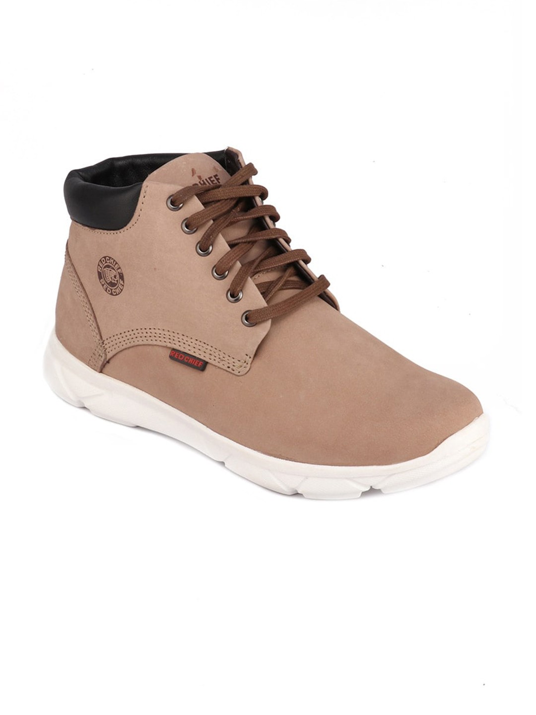 

Red Chief Men Brown Solid Leather Boat Shoes
