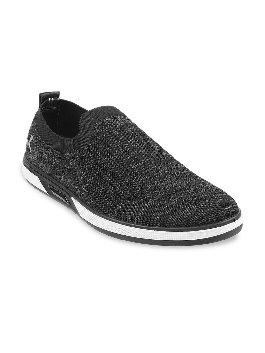 

Mochi Men Grey Textured Slip-On Sneakers