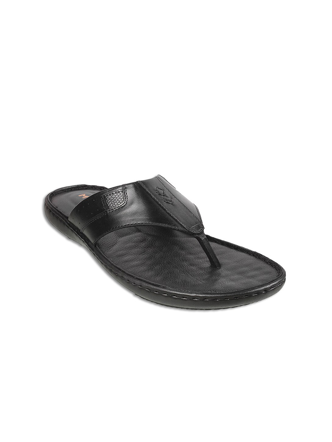 

Mochi Men Black Leather Comfort Sandals