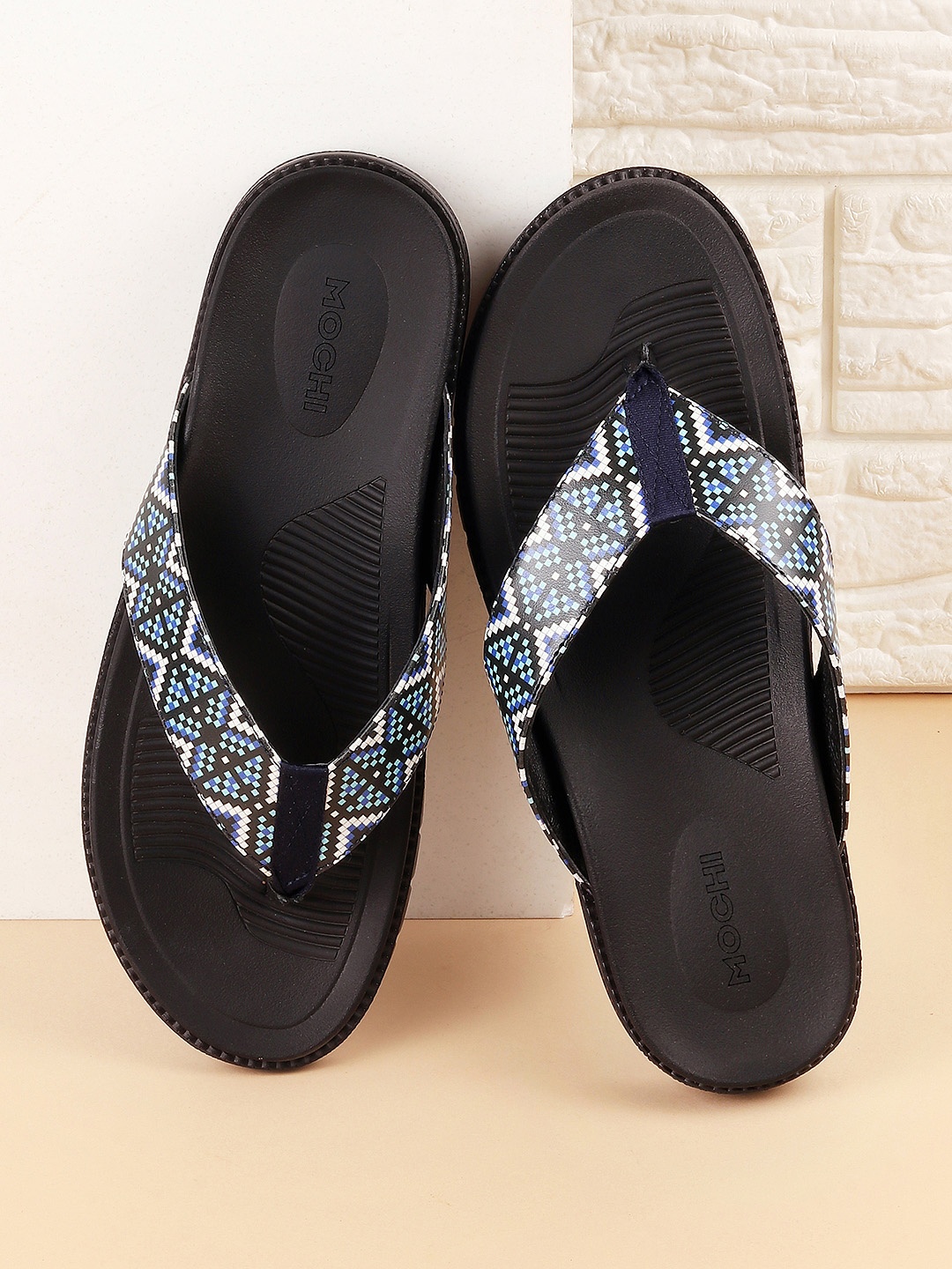 

Mochi Men Black Leather Comfort Sandals