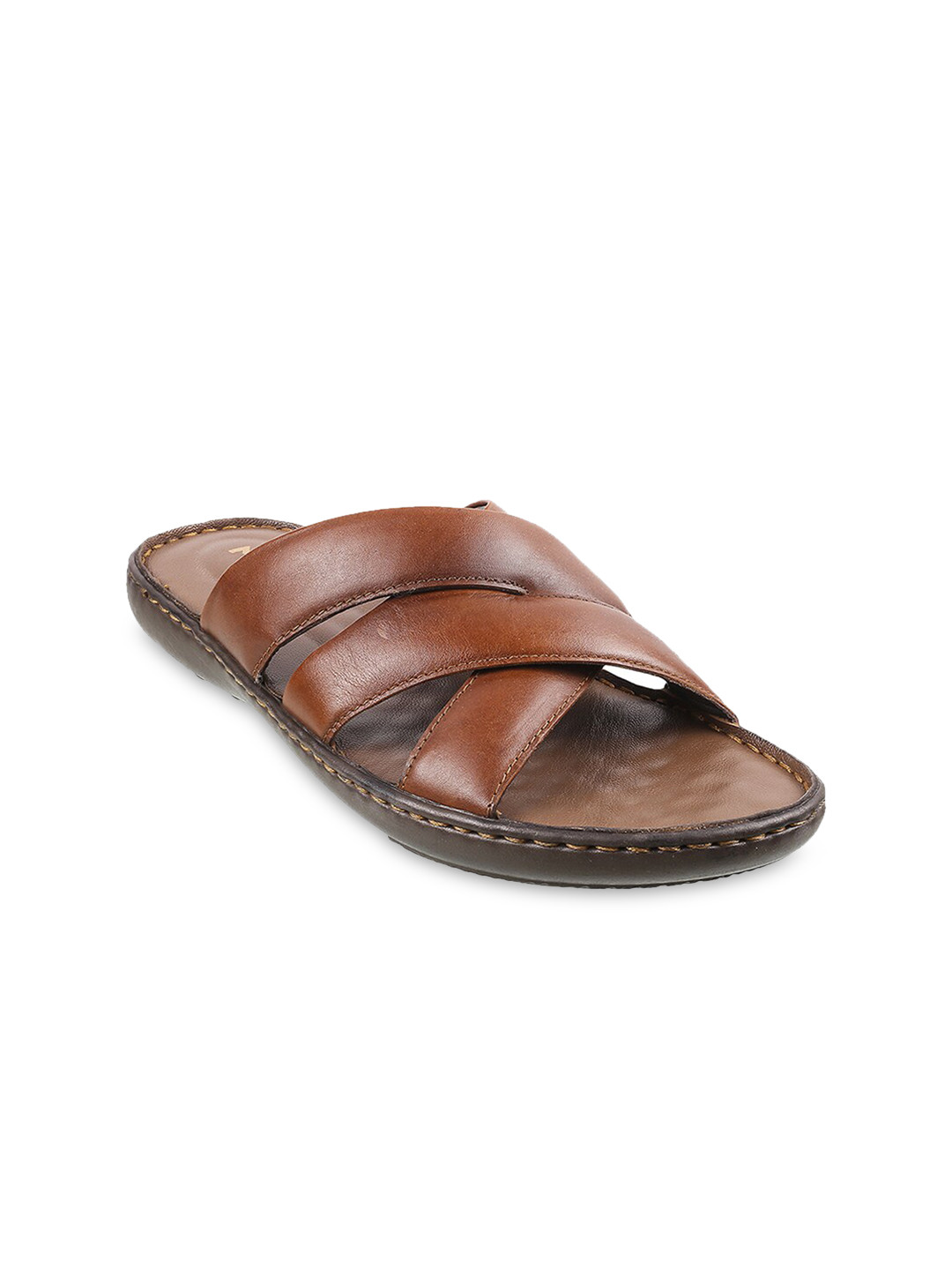 

Mochi Men Tan Leather Comfort Sandals