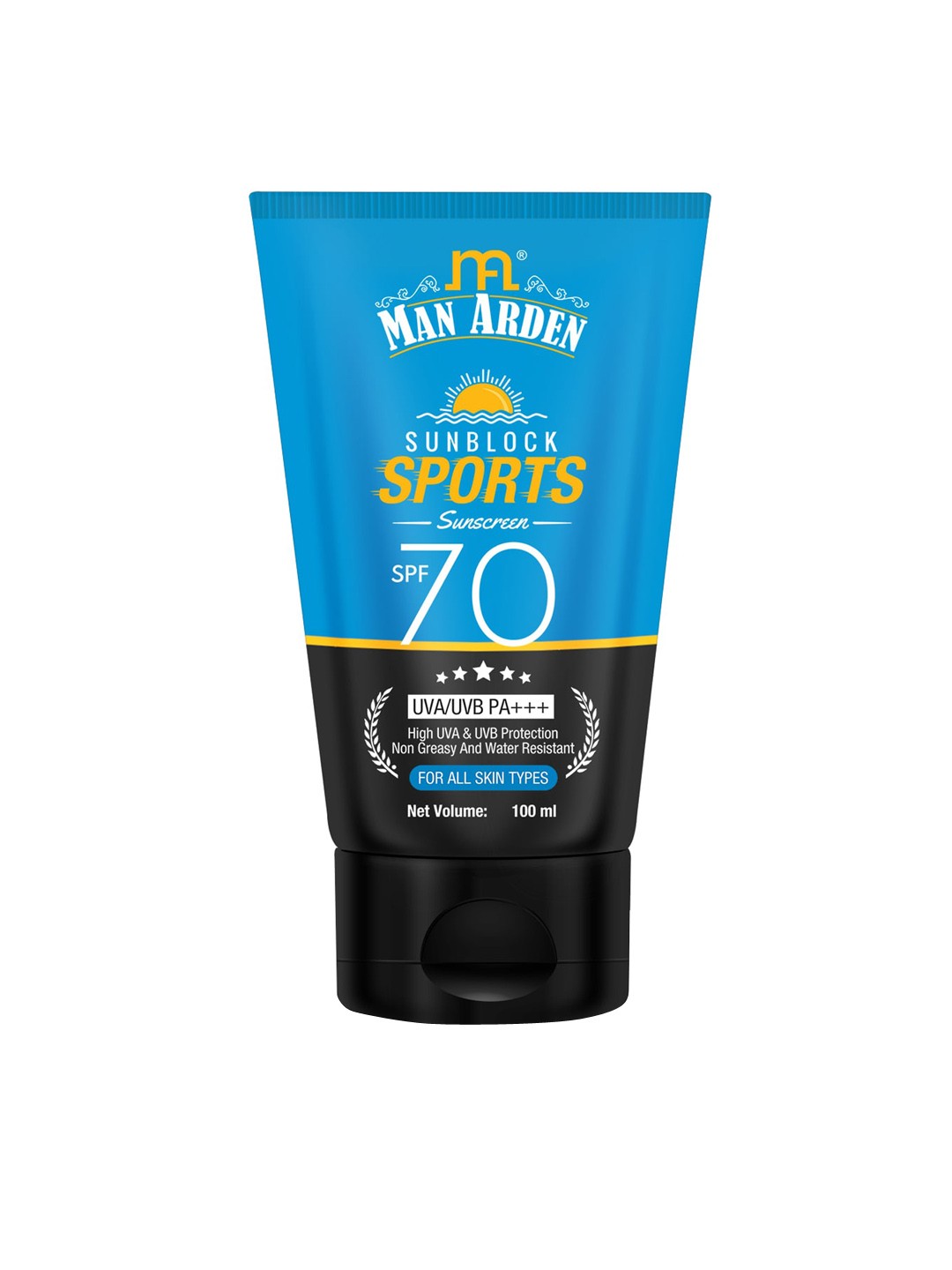 

Man Arden SPF 70 UVA/UVB PA+++ Sun Block Sports Sunscreen - 100 ml, Blue