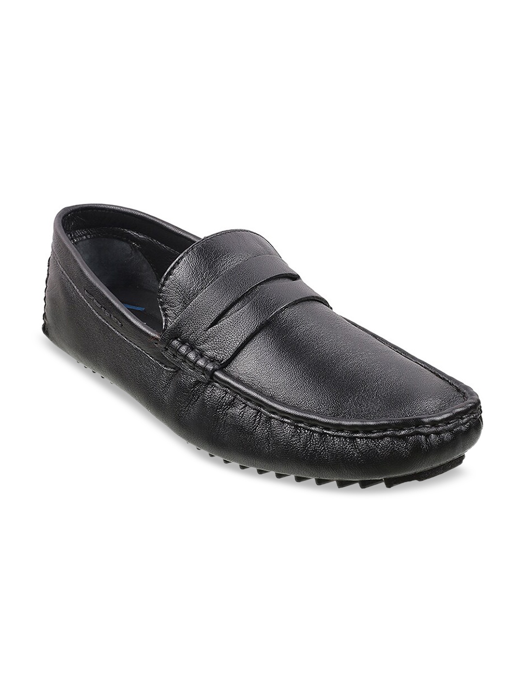 

DAVINCHI Men Black Leather Loafers