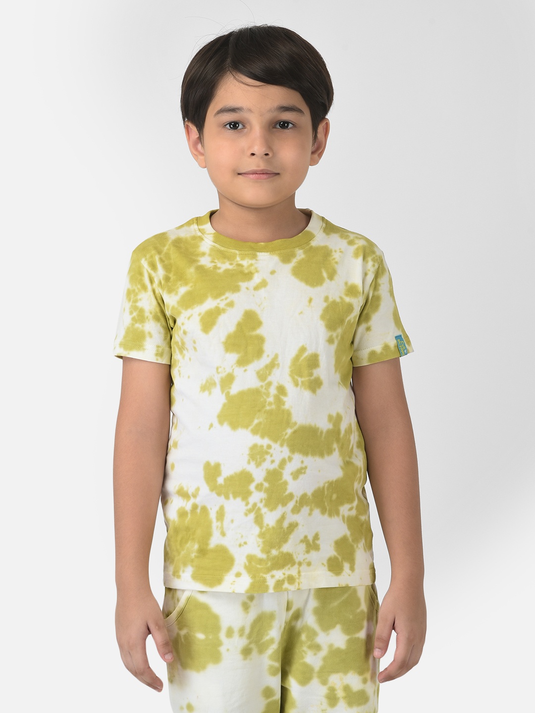 

Cub McPaws Boys White & Green Tie and Dye T-shirt