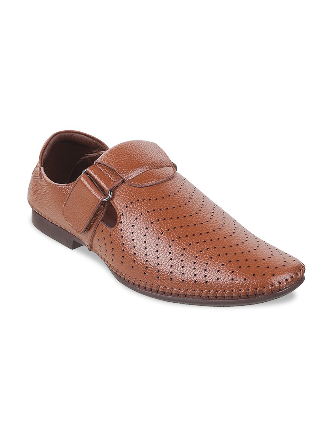 

Metro Men Tan Leather Comfort Sandals