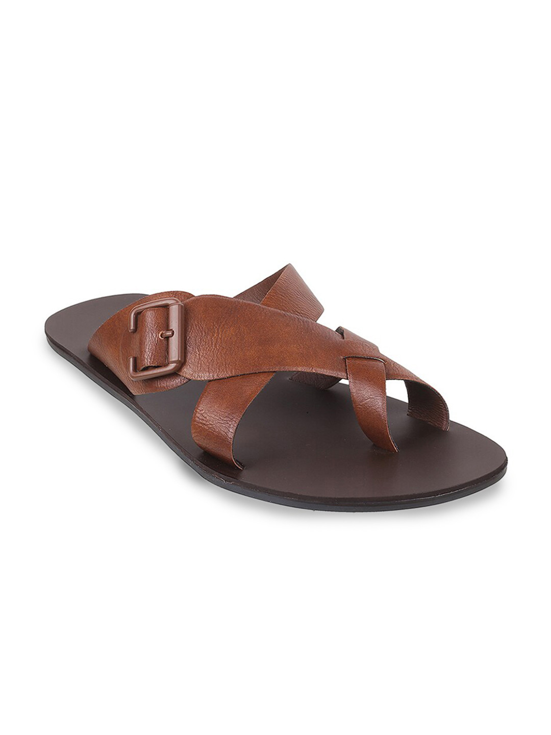 

Metro Men Tan Ethnic Leather Comfort Sandals