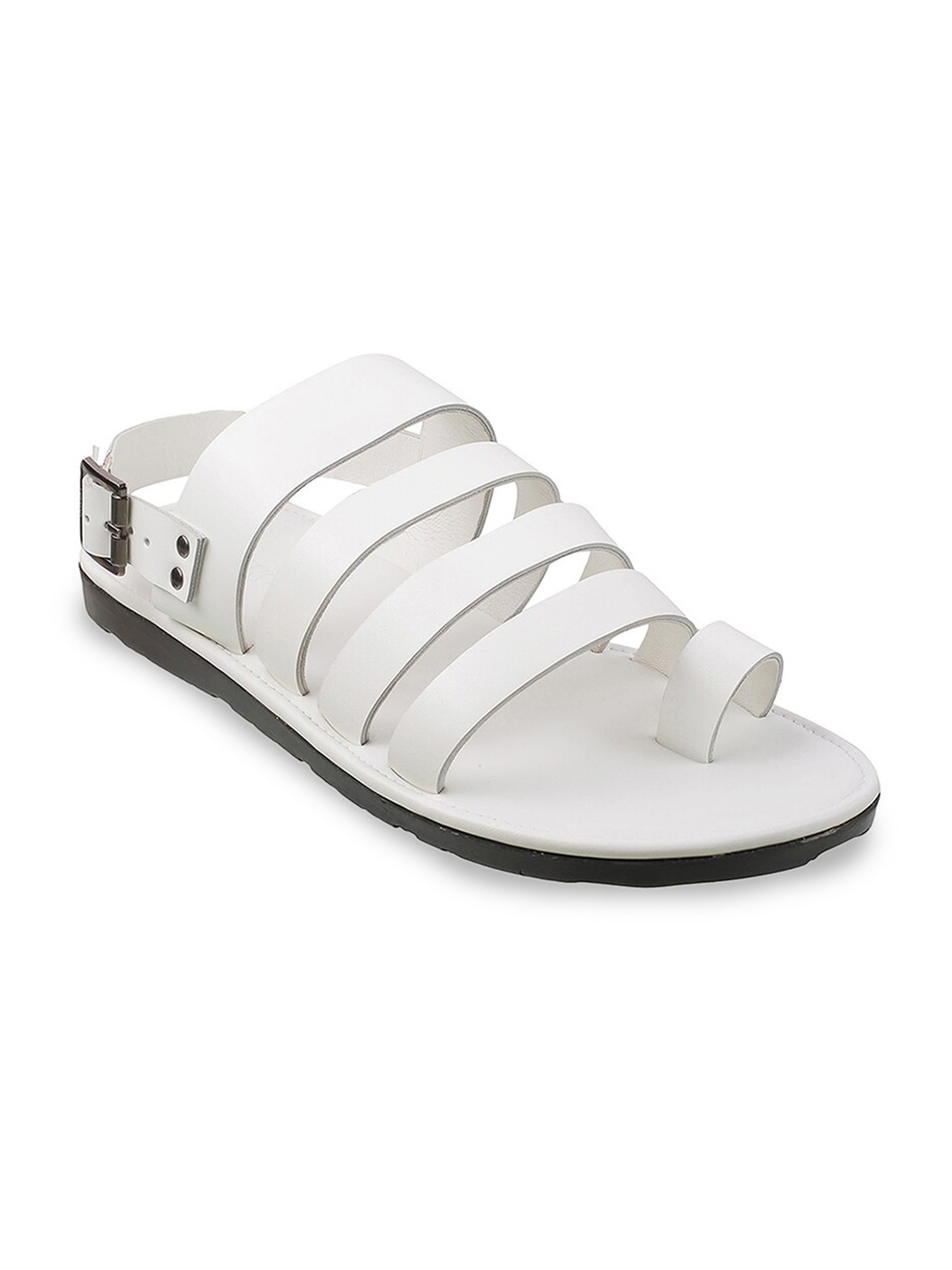 

Metro Men White Leather Comfort Sandals