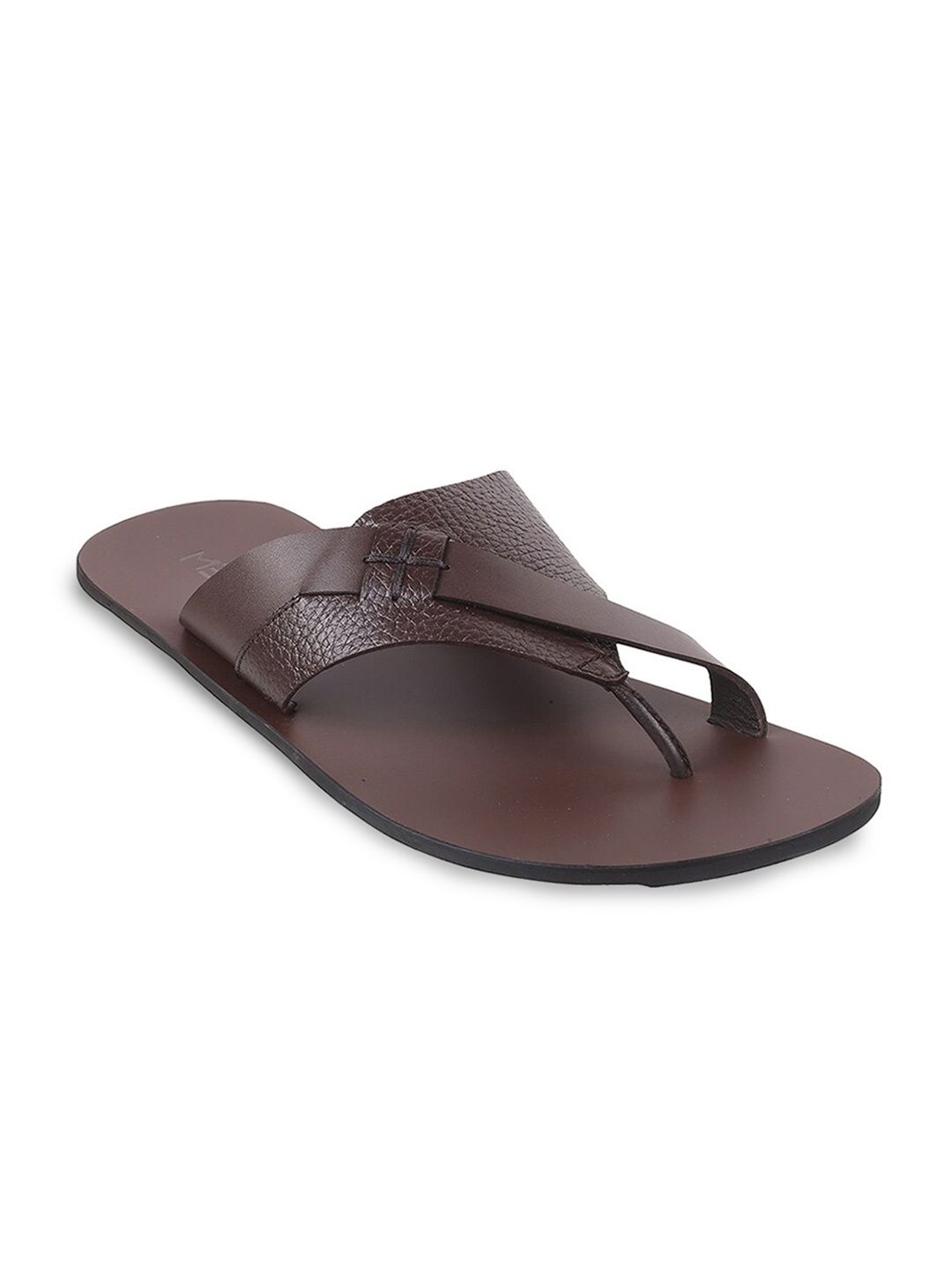 

Metro Men Brown Leather Comfort Sandals