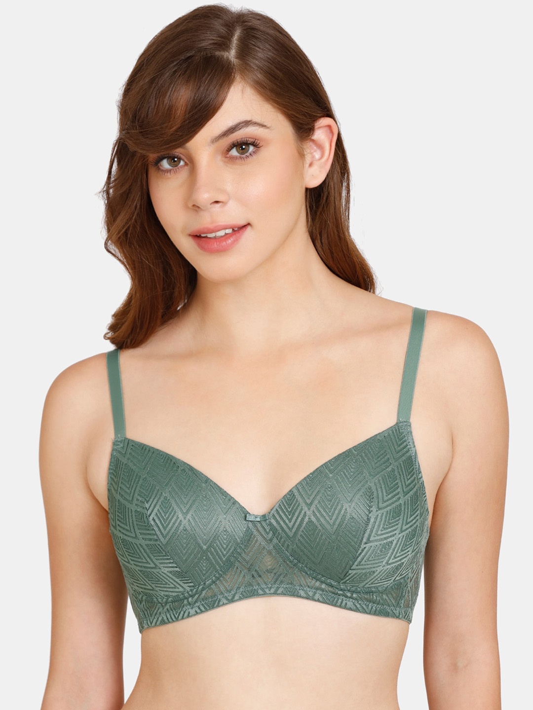 

Rosaline by Zivame Green Lightly Padded Bra