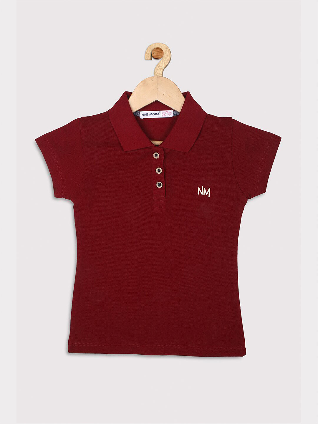 

Nins Moda Burgundy Pure Cotton Top