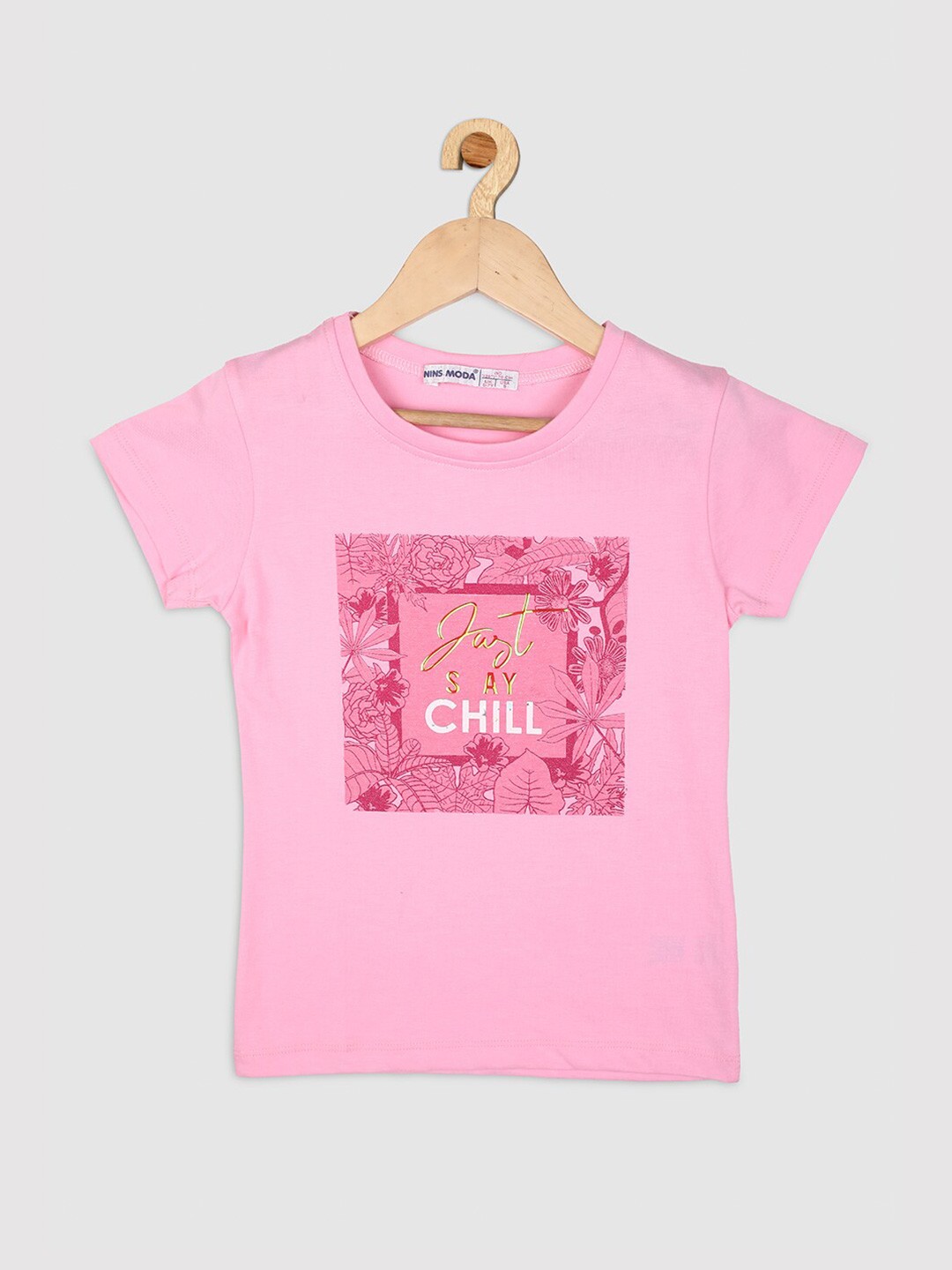

Nins Moda Girls Pink Print Top