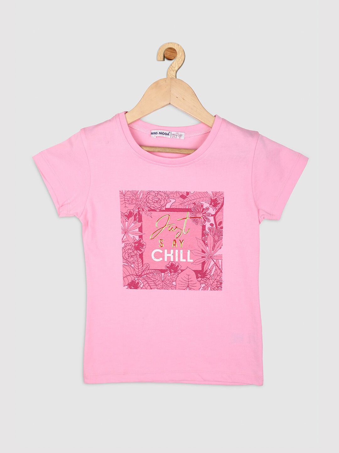 

Nins Moda Pink Print Pure Cotton Top
