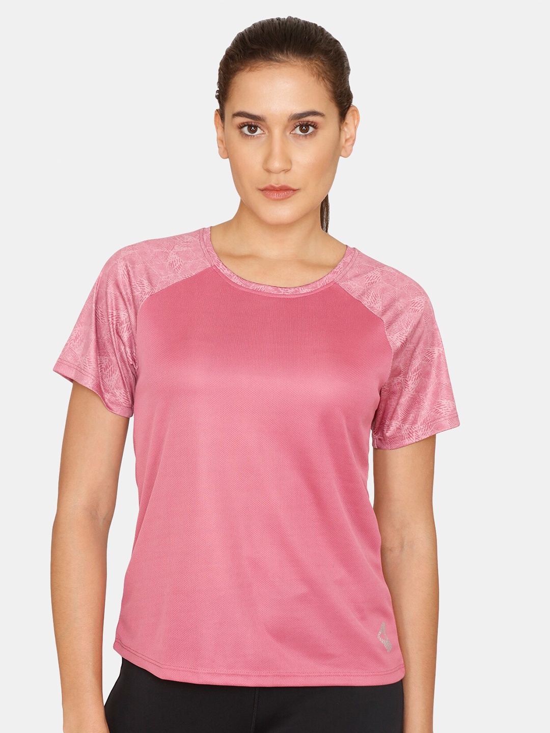 

Zelocity by Zivame Women Pink Solid T-shirt