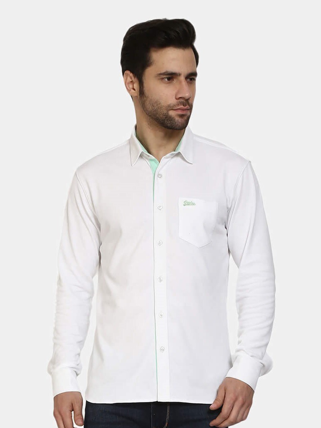 

PEPLOS Men White Original Casual Shirt