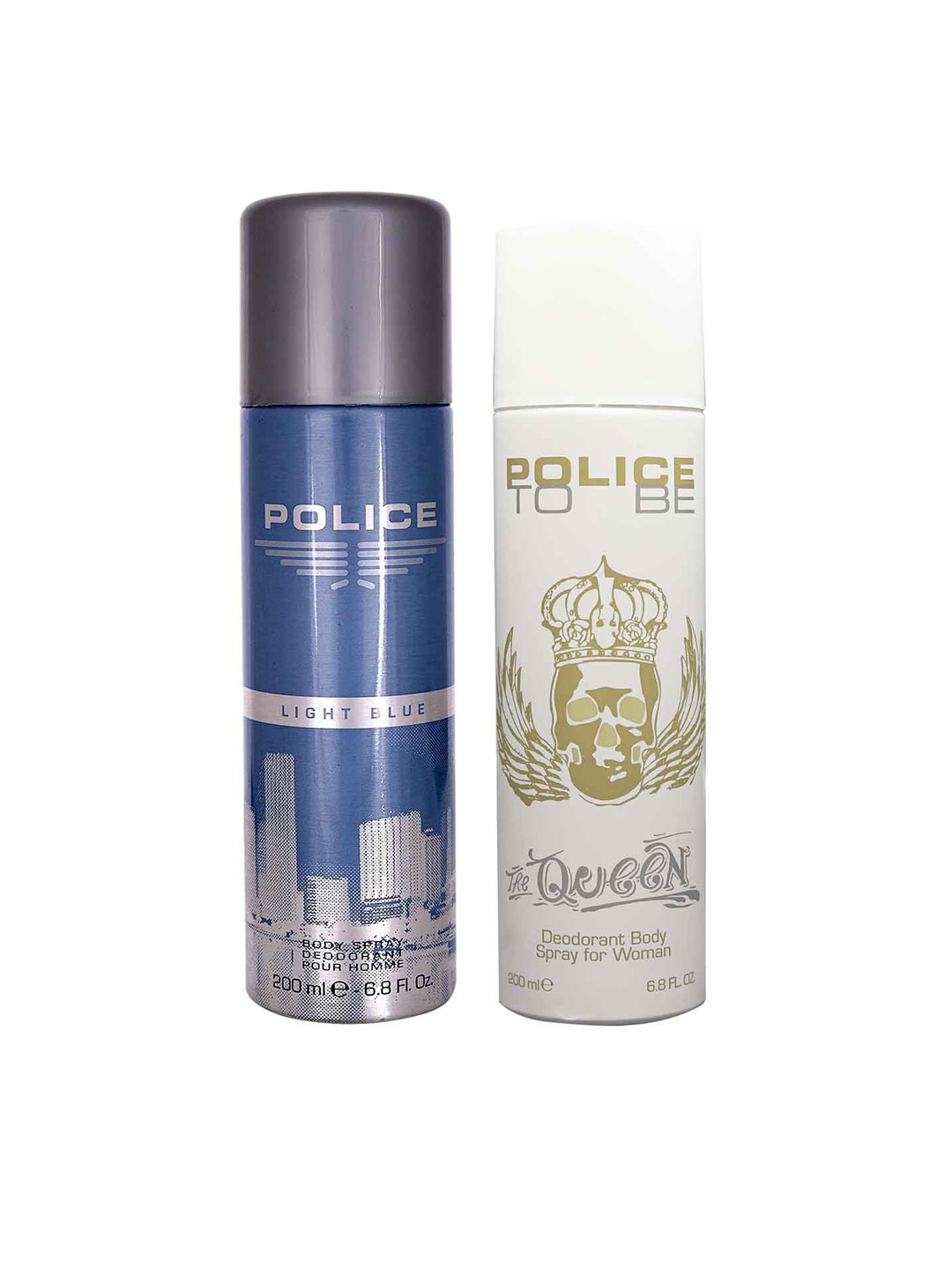 

Police Men & Women Set of 2 Deodorants - Light Blue + To Be Queen - 200ml each